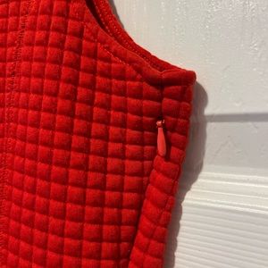 Waffle Knit Dress in Lipstick Red. Drop wait so flattering!